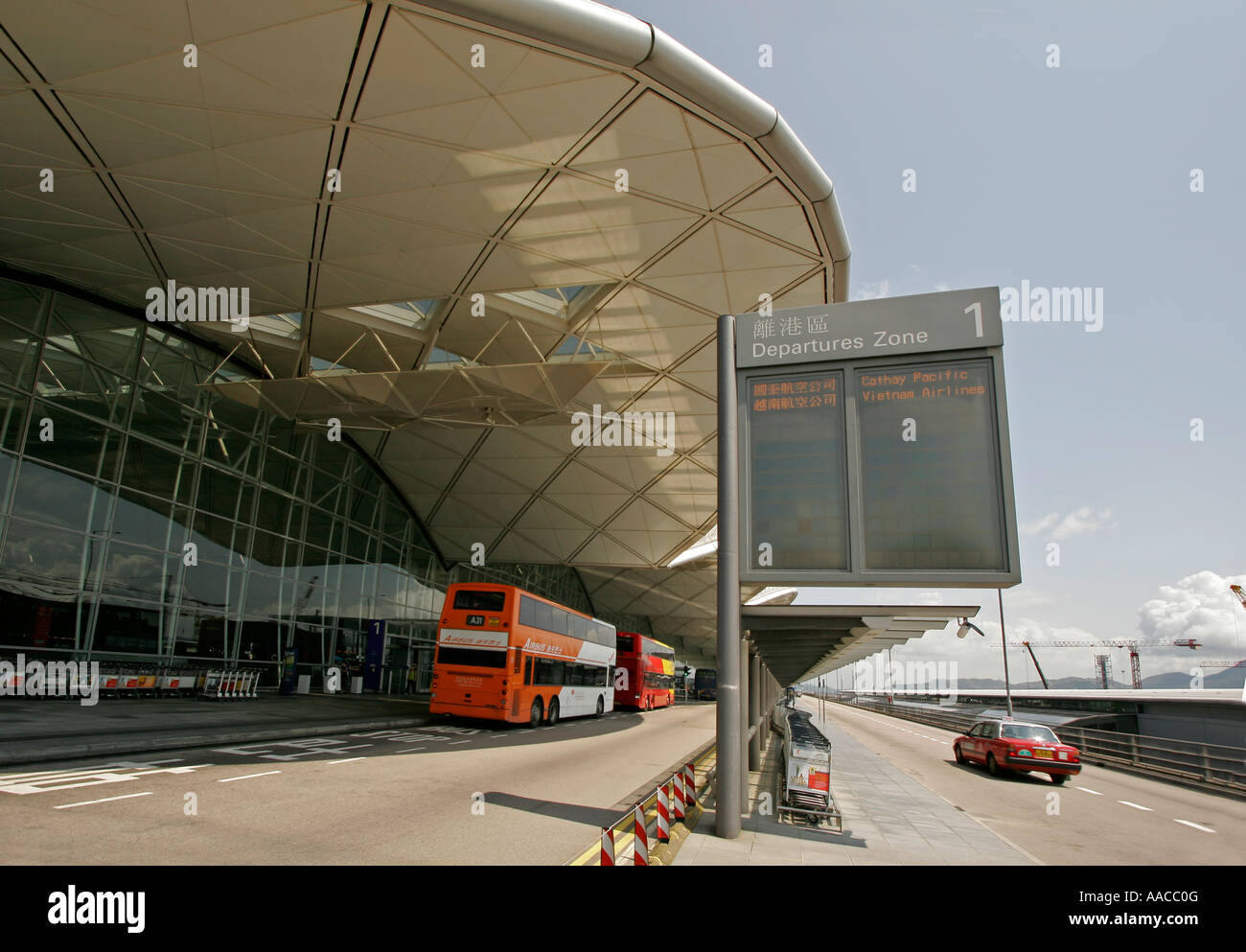 L'aéroport Chek Lap Kok Hong Kong Banque D'Images