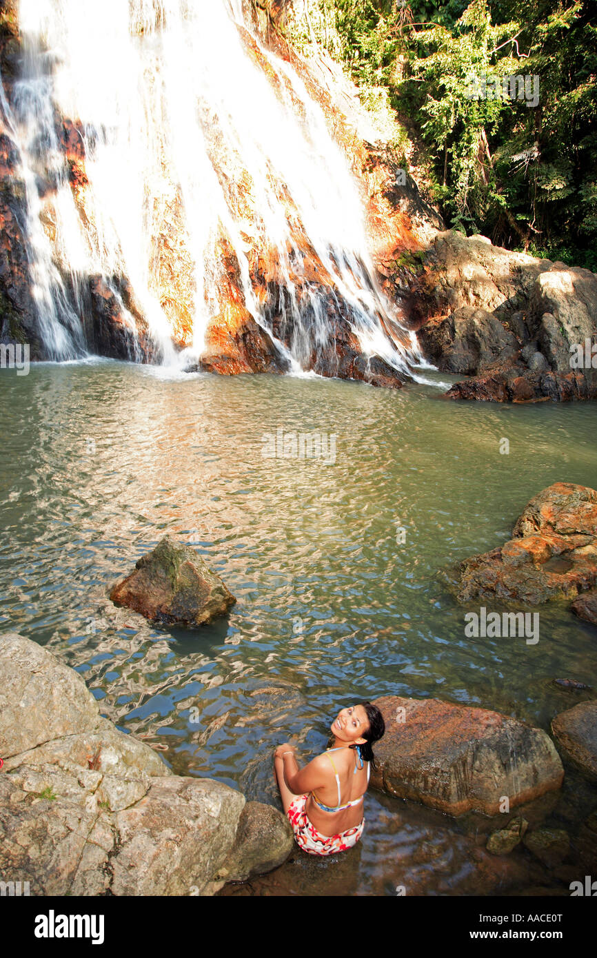 Na Muang 1 Cascade Koh Samui Thaïlande Banque D'Images