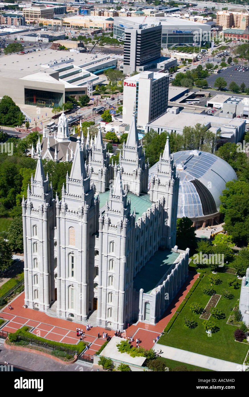 Morman Temple complexe Salt Lake City Utah USA Banque D'Images