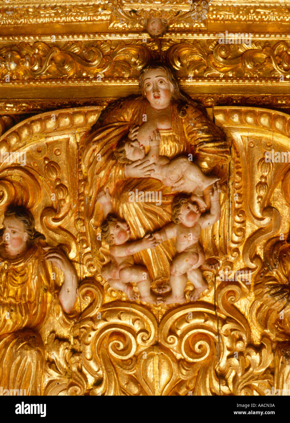 La sculpture baroque au Portugal Banque D'Images