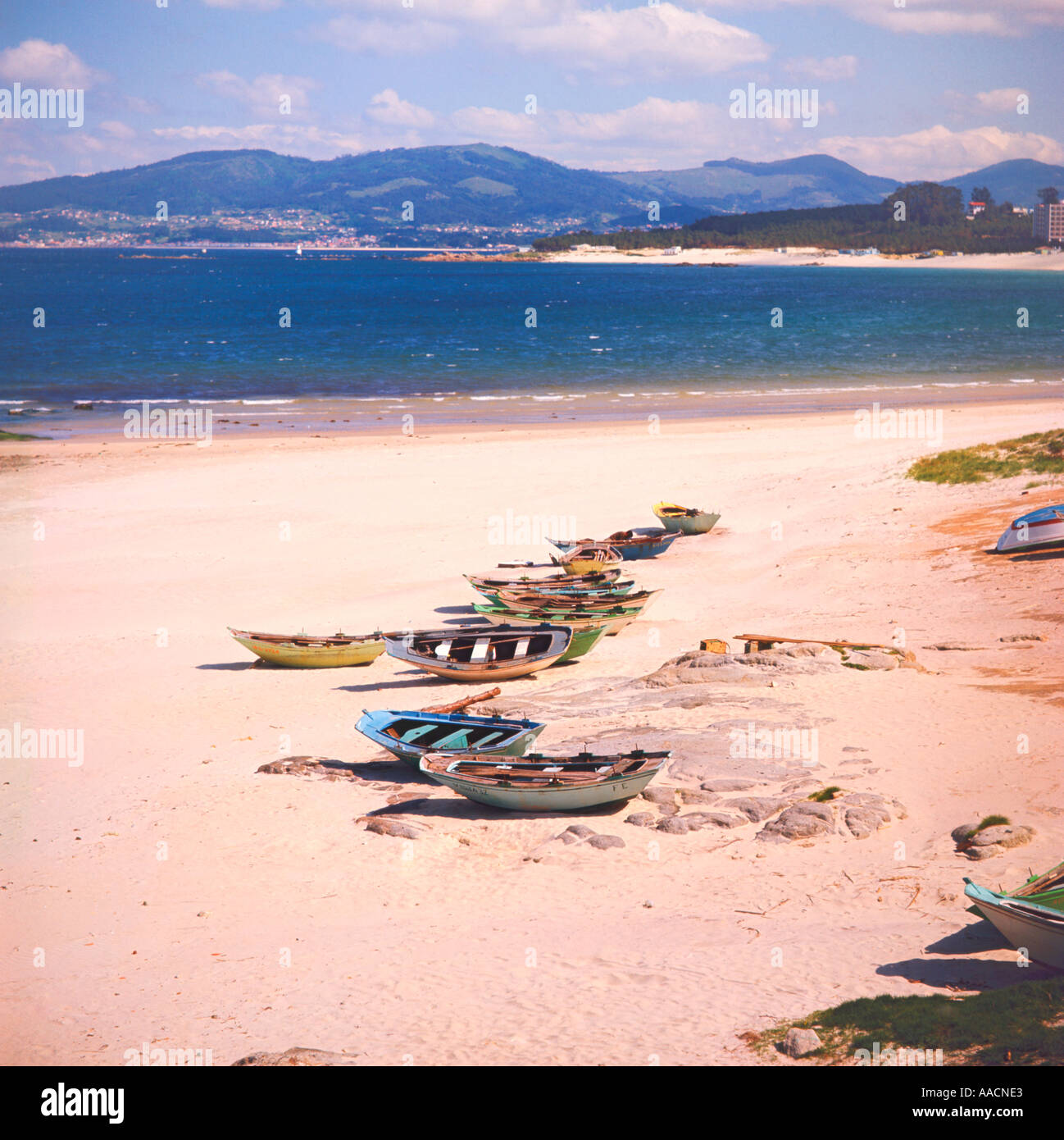 La plage de Playa de Samil Vigo Espagne Banque D'Images