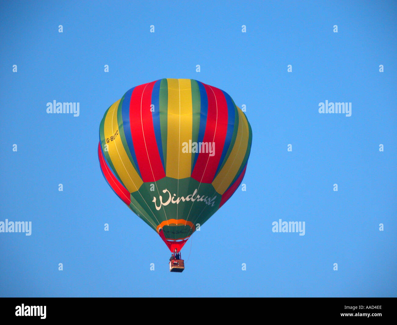 Dans l'air en montgolfière Banque D'Images