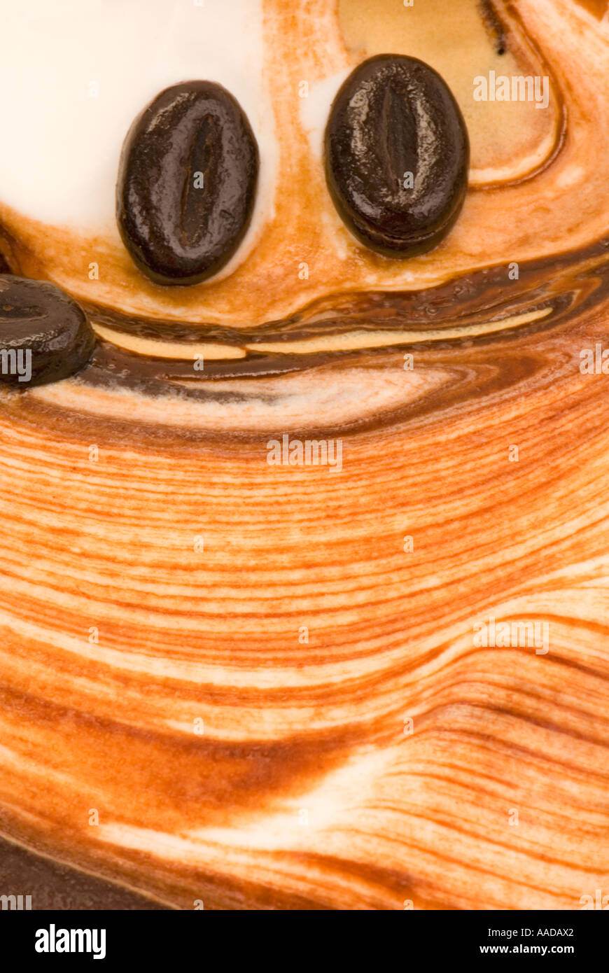 Icecream Glace capuccino crème chocolat avec crème Banque D'Images