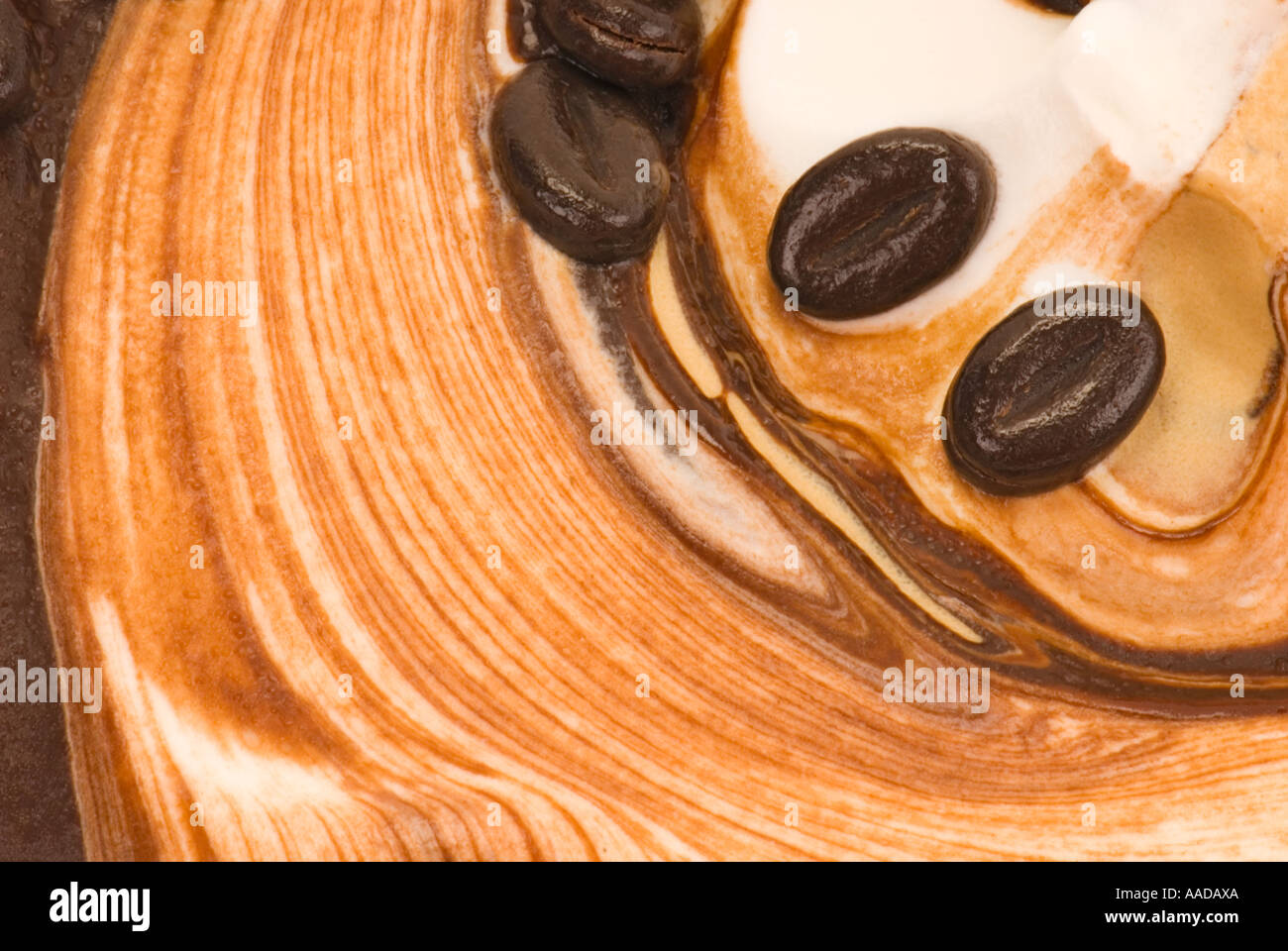 Icecream Glace capuccino crème chocolat avec crème Banque D'Images