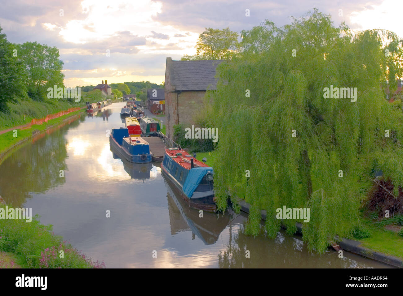 West Midlands angleterre worcester worcestershire le canal de Birmingham et serrures tardebigge Banque D'Images