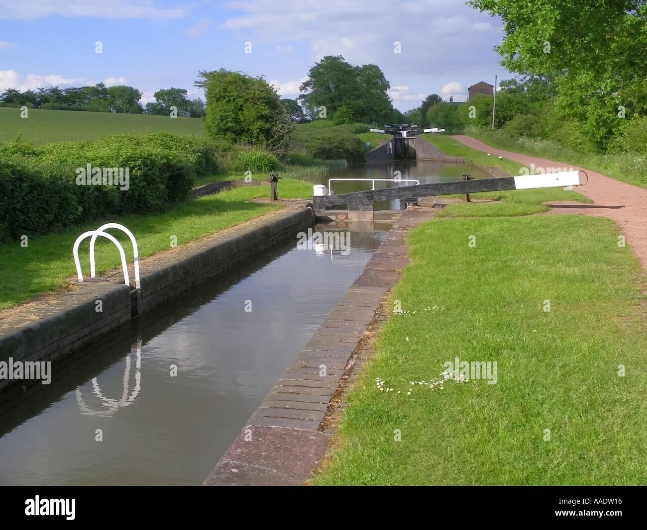 West Midlands Angleterre Worcester et le Worcestershire canal Birmingham tardebigge canaux écluses étroites voies navigables fluvial Banque D'Images