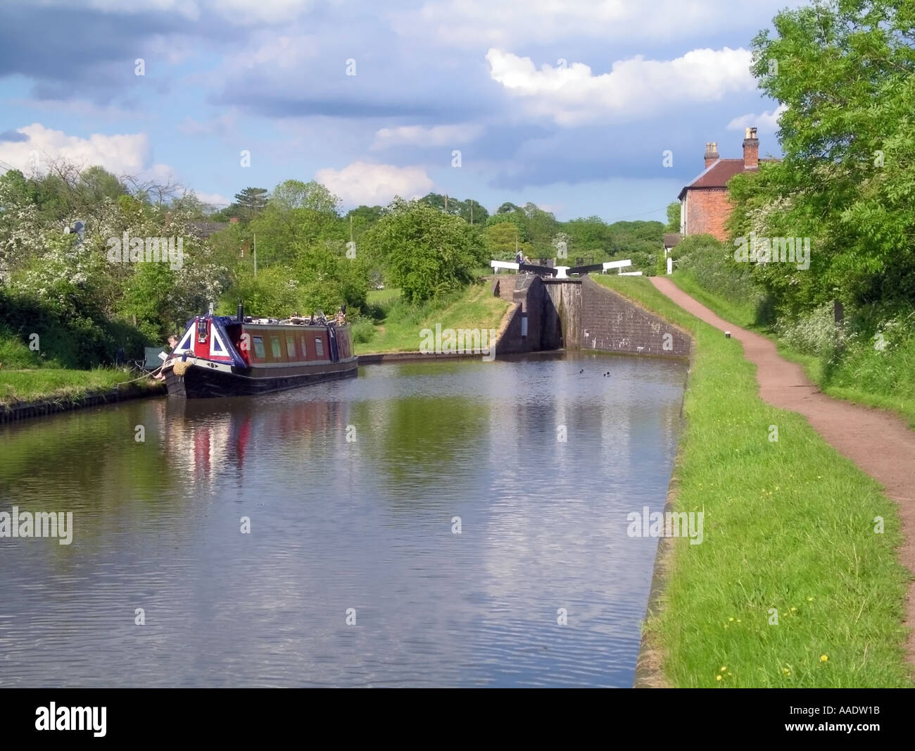 West Midlands Angleterre Worcester et le Worcestershire canal Birmingham tardebigge canaux écluses étroites voies navigables fluvial Banque D'Images