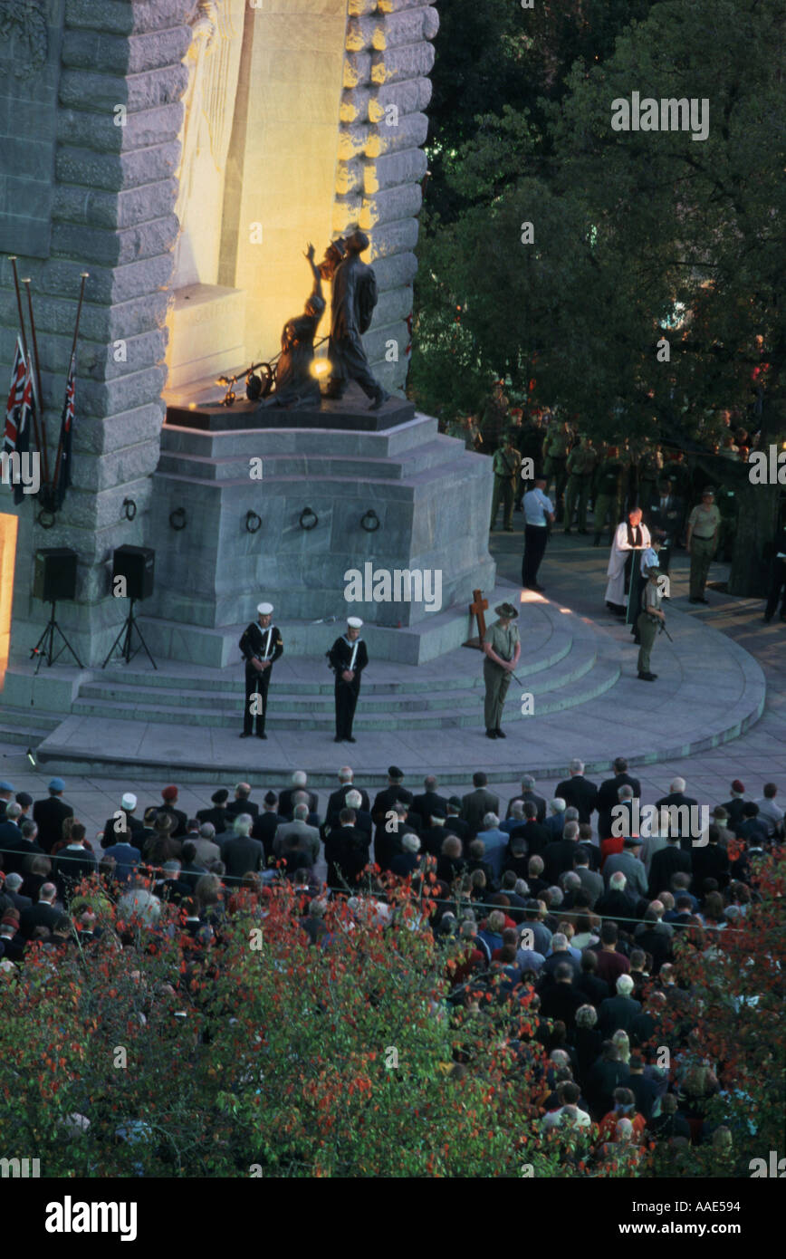 Service de l'aube de l'Anzac Day à Adélaïde en Australie Banque D'Images