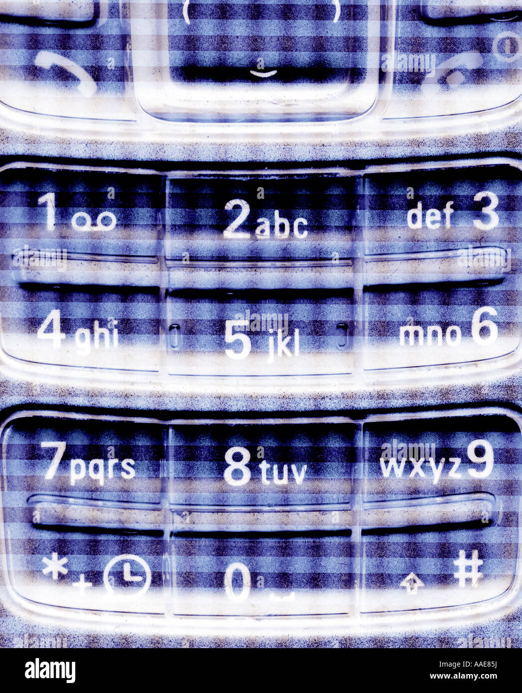 Numéros de clavier du téléphone mobile Banque D'Images