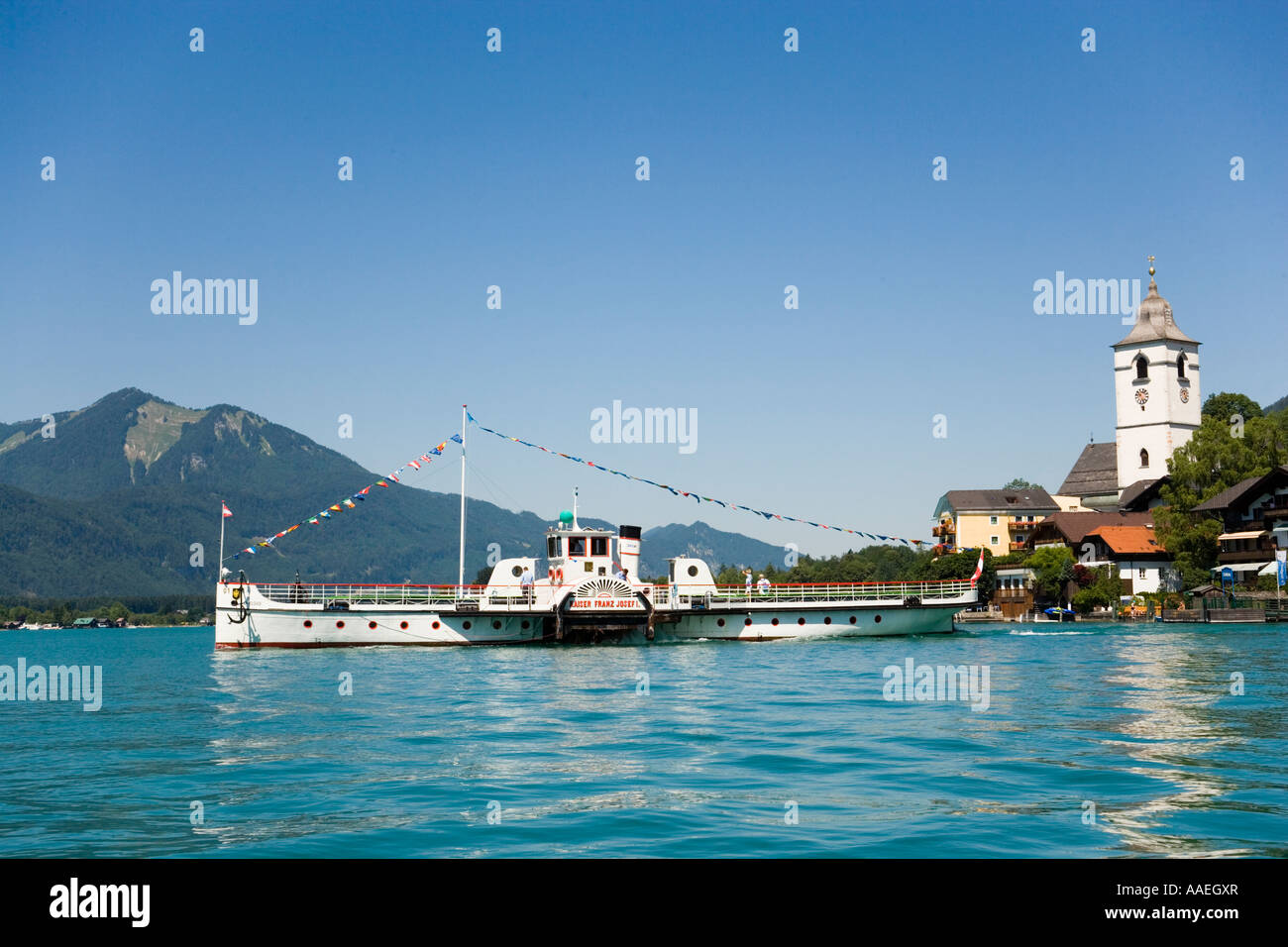 Kaiser Franz Josef Paddlesteamer I sortie St Wolfgang Wolfgang Haute-autriche Salzkammergut Autriche Banque D'Images