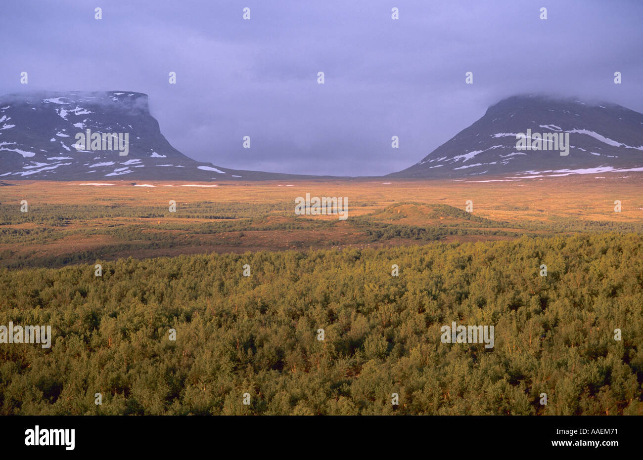 Symbole de la Laponie est Lapporten en Abisko National Park au-dessus du cercle arctique en Suède Banque D'Images