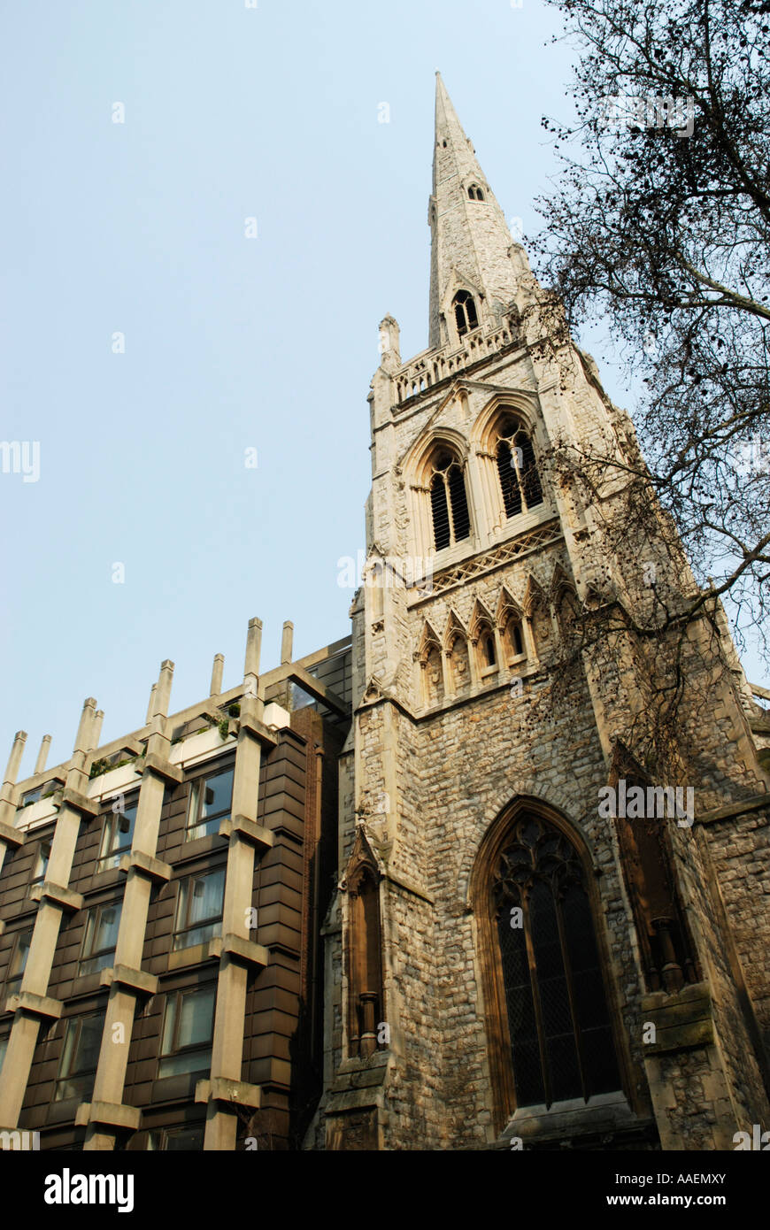 Spire House développement résidentiel avec une partie d'une église convertie Lancaster Gate LONDRES Banque D'Images