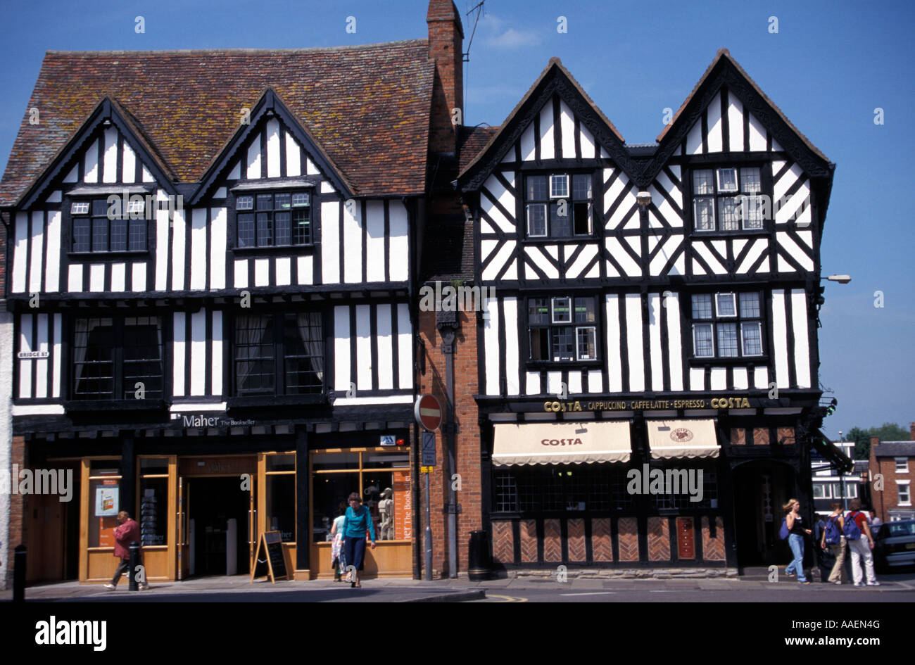 Maisons à colombages Stratford Upon Avon Warwickshire Angleterre Royaume-Uni Banque D'Images