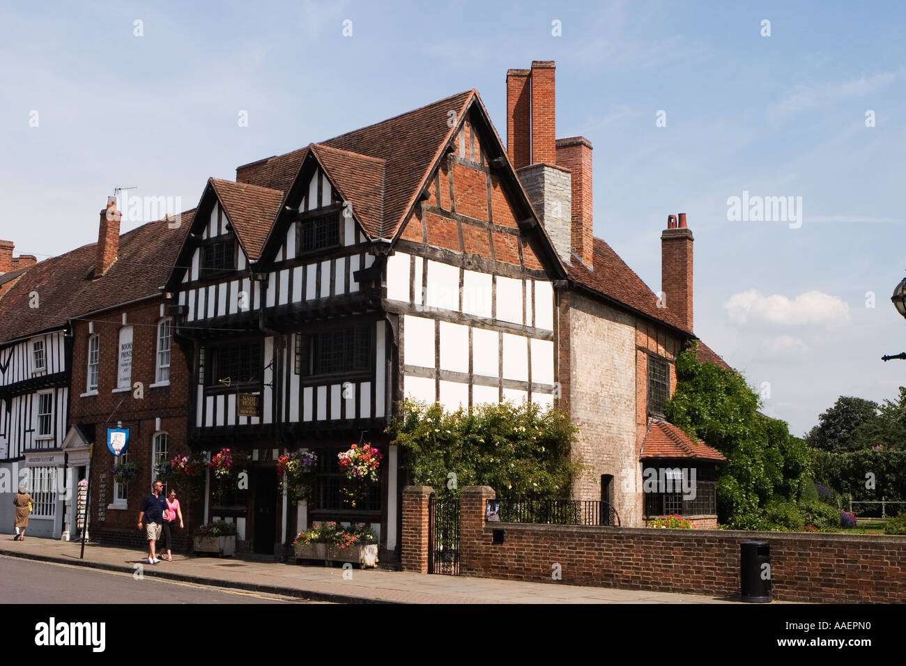 Nouveau lieu Nash House Shakespeare accueil à partir de 1597 jusqu'à sa mort en 1616, Stratford upon Avon Royaume-uni Juin 2005 Banque D'Images