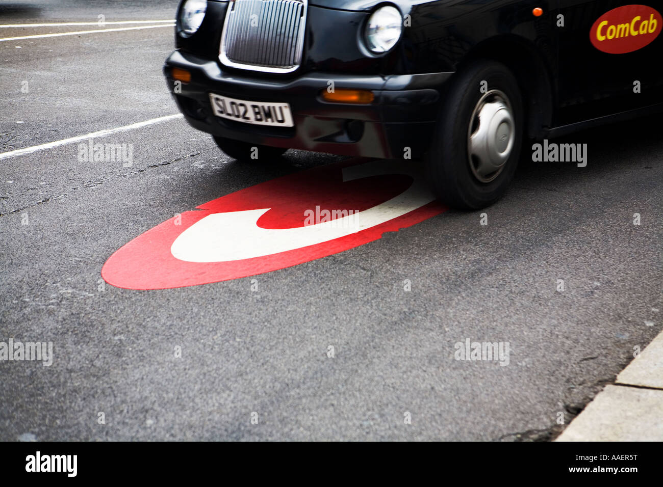Congestion charge signe à Knightsbridge Londres Banque D'Images