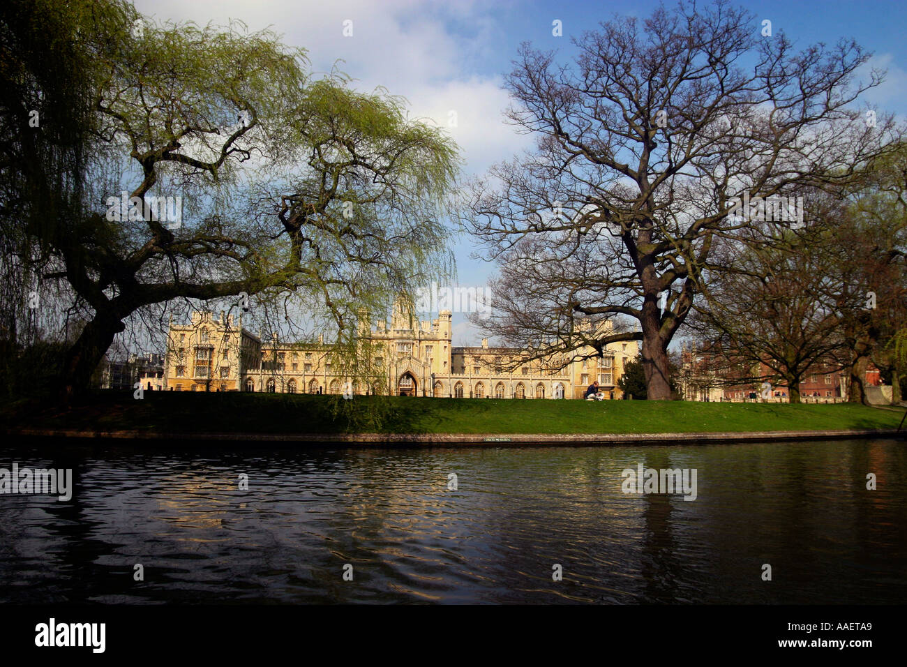 Les collèges de Cambridge sur la rivière Cam, Angleterre Banque D'Images