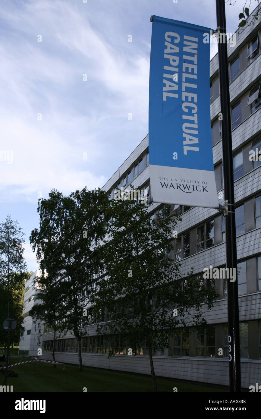 Signe du capital intellectuel à la Warwick University Campus, England, UK Banque D'Images