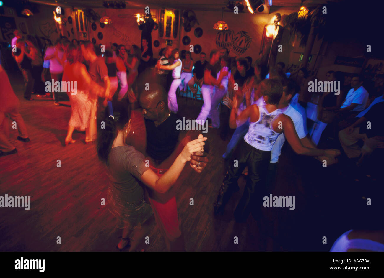 Aqua de Luna Club Salsa Eixample Barcelona La Catalogne Espagne Banque D'Images