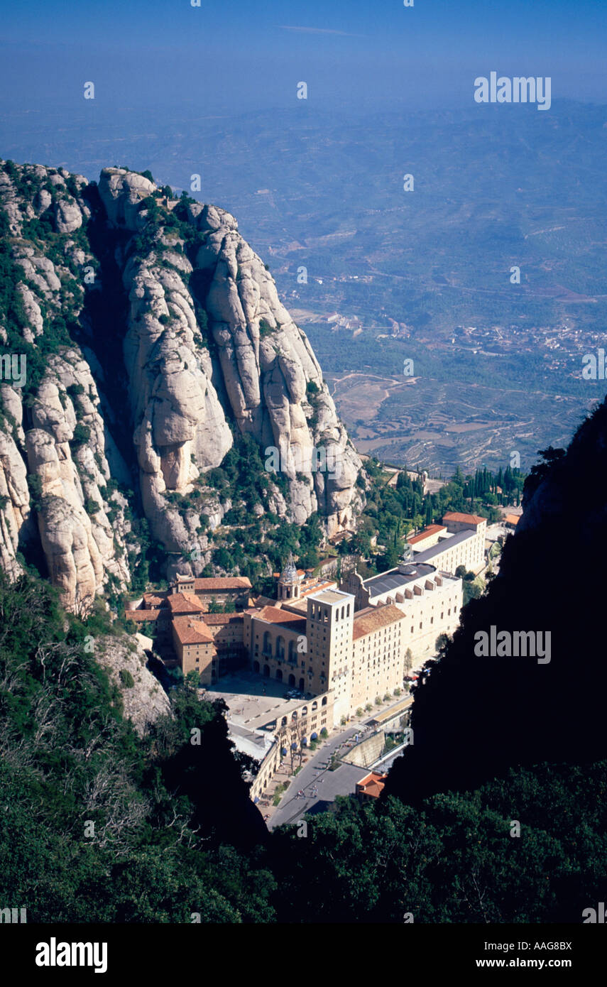 Monastère de Montserrat Montserrat Barcelone Catalogne Espagne Montagnes Banque D'Images