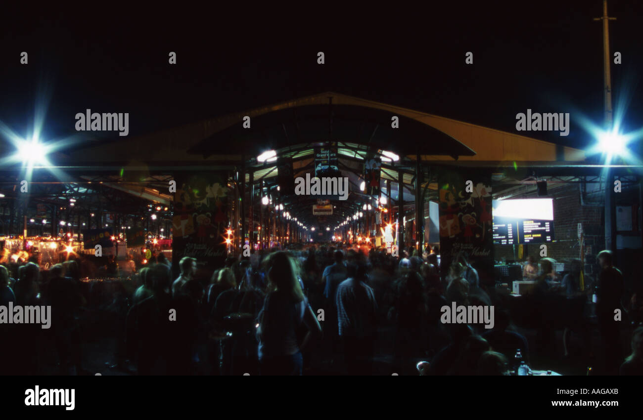 Marché nocturne de la reine Victoria Victoria de Melbourne en Australie du Nord Banque D'Images