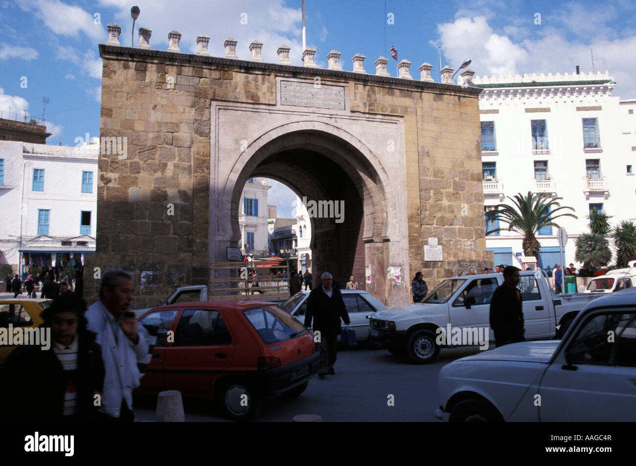 Bab el Bhar Ville ancienne Médina Tunis Tunisie Banque D'Images