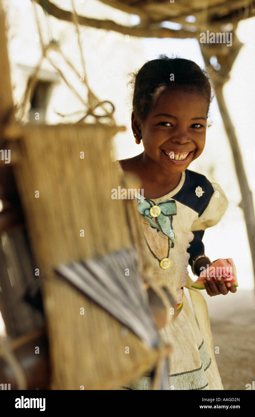 Smiling girl - Djenné, MALI Banque D'Images