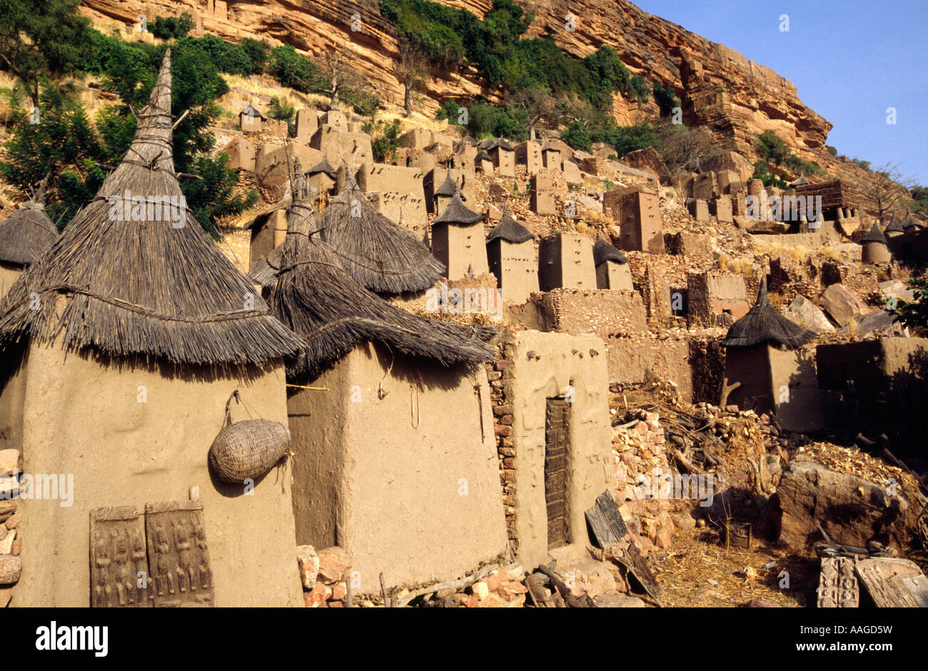 Village Dogon - Mali Pays Dogon Banani, Banque D'Images