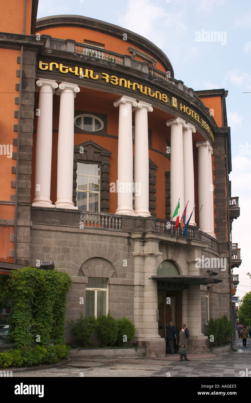 Arménie Yerevan Hotel Yerevan Abovian Street Banque D'Images