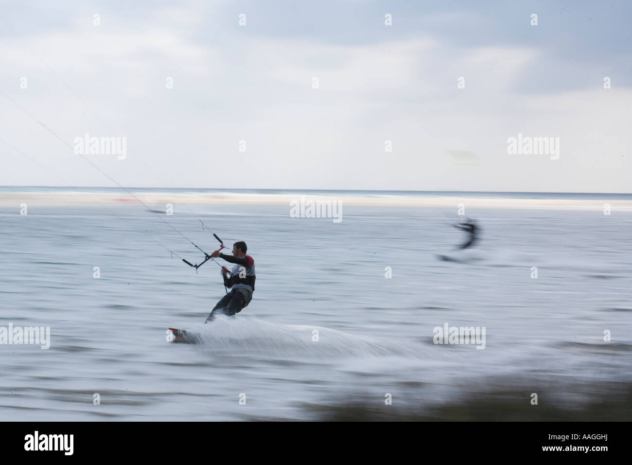 Le kite surf à Tarifa Banque D'Images