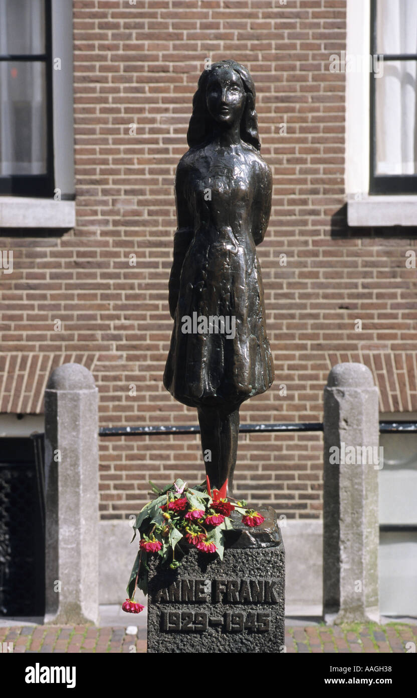 Monument d'Anne Frank à Amsterdam Banque D'Images