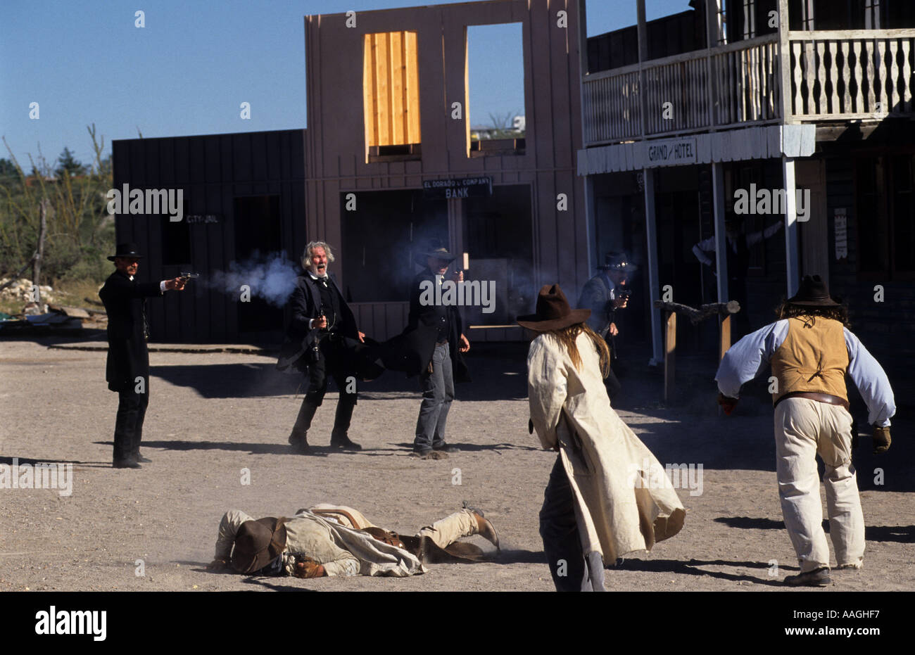 Ville de l'ouest base décor du shoot out de Doc Holiday Wyatt Earp et le Gang Clanton en 1881 Banque D'Images
