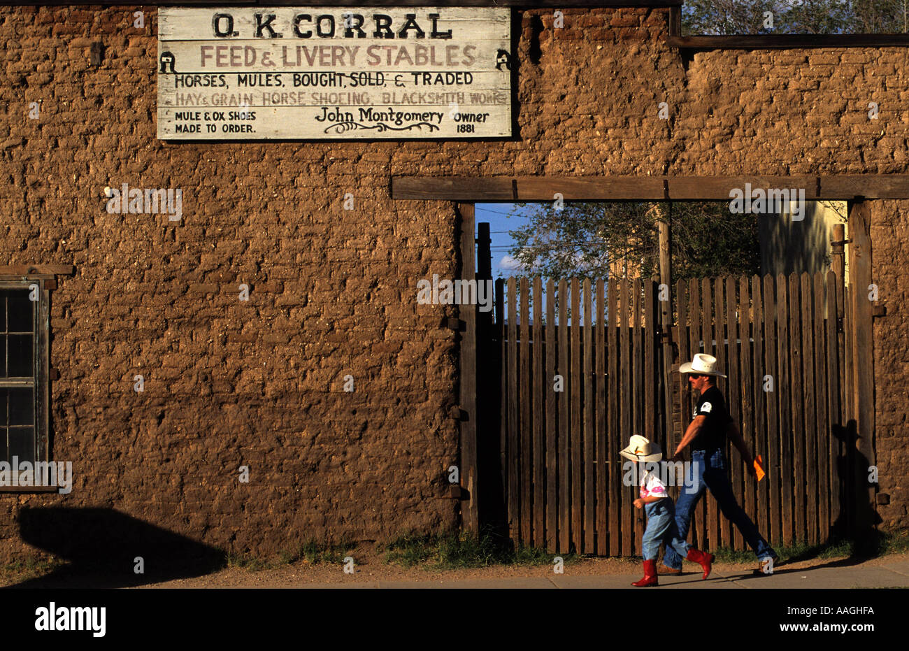 Ville de l'ouest base décor du shoot out de Doc Holiday Wyatt Earp et le Gang Clanton en 1881 Banque D'Images