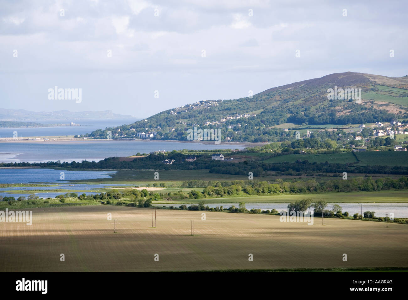 Comté de Donegal Irlande Péninsule d'Inishowen, Fahan view de Grianan Aileach un Banque D'Images