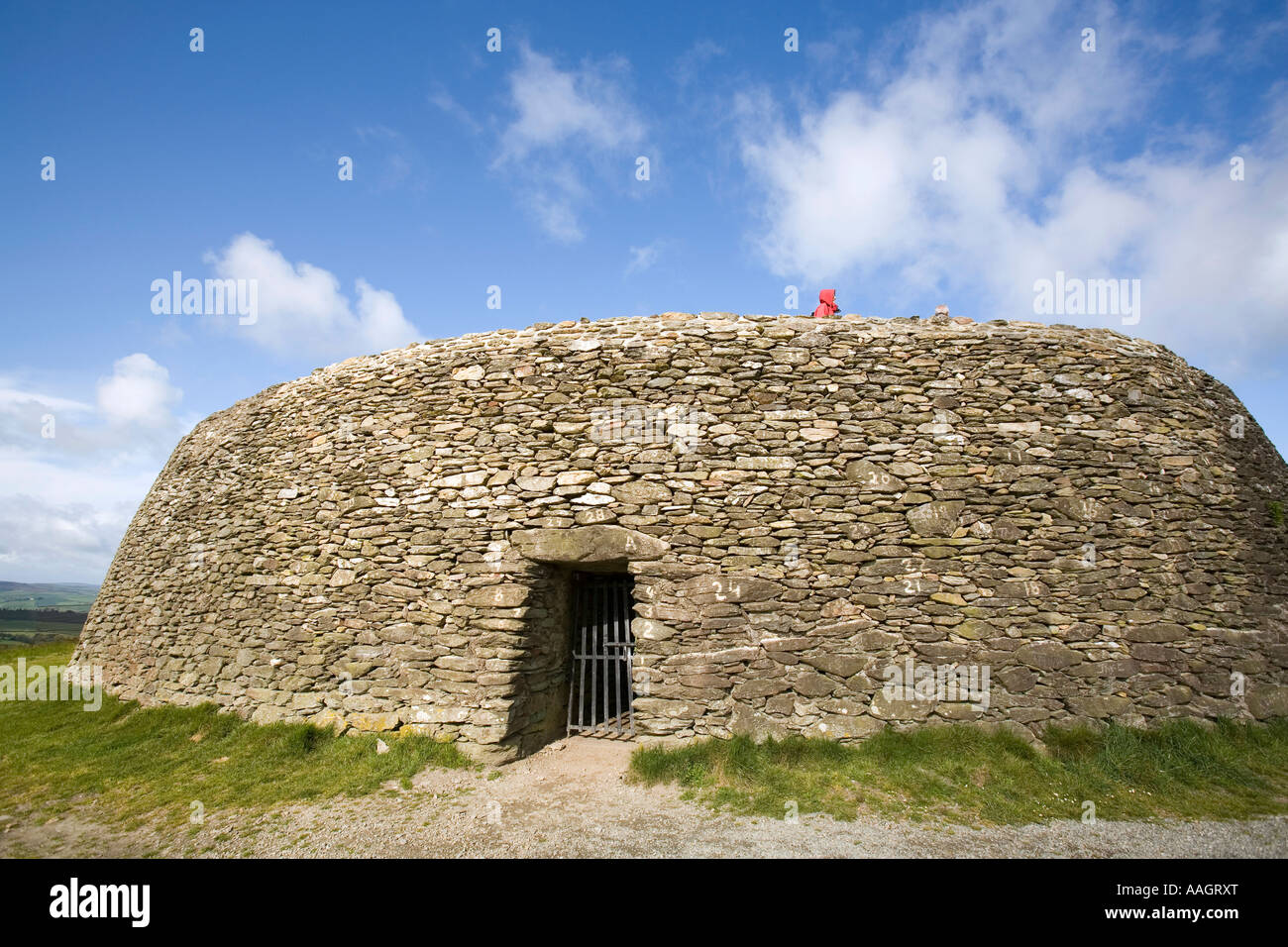 Comté de Donegal Irlande Péninsule d'Inishowen Grianan Aileach Burt un palais en pierre du soleil cashel Banque D'Images
