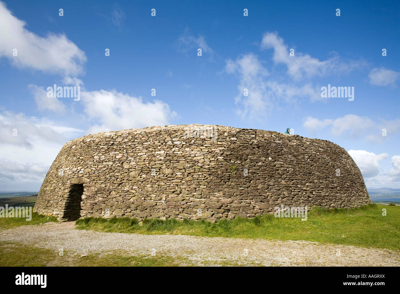 Comté de Donegal Irlande Péninsule d'Inishowen Grianan Aileach Burt un palais en pierre du soleil fort cashel Banque D'Images
