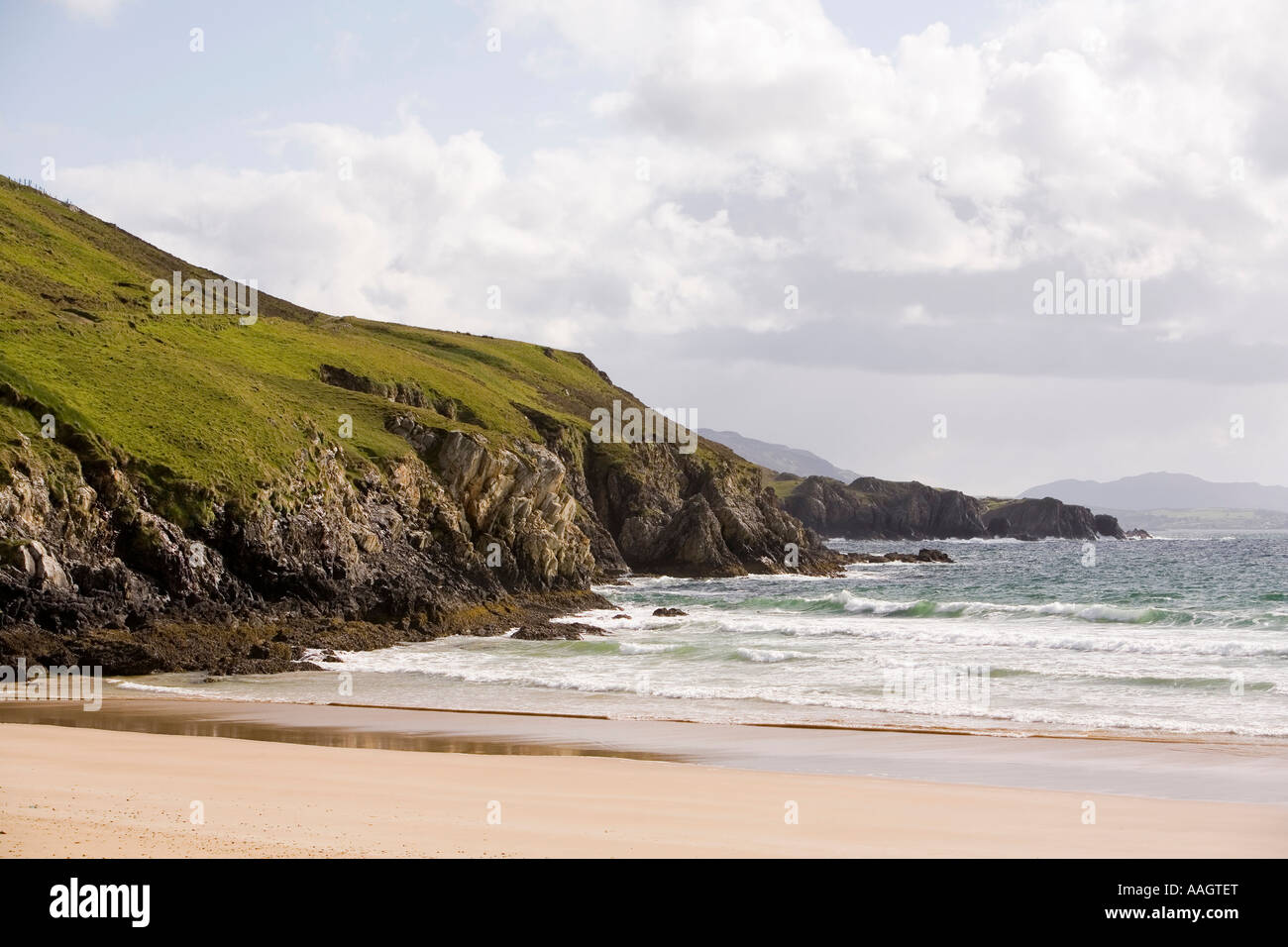 Co Donegal Irlande paysage côtier à Urris Inishowen Leenan Strand Banque D'Images
