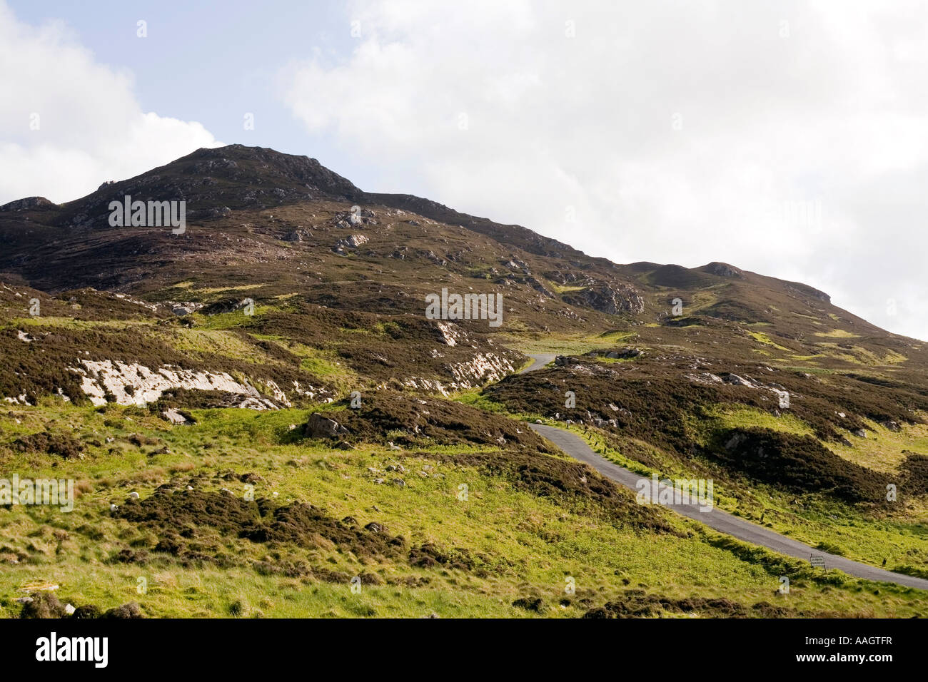 Comté de Donegal Irlande Péninsule d'Inishowen Urris Road jusqu'à la hausse de l'écart de Mamore Banque D'Images