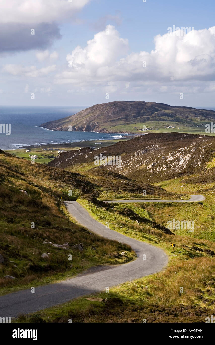 Comté de Donegal Irlande Péninsule d'Inishowen Urris Leenan Head à partir de l'écart de Mamore Banque D'Images