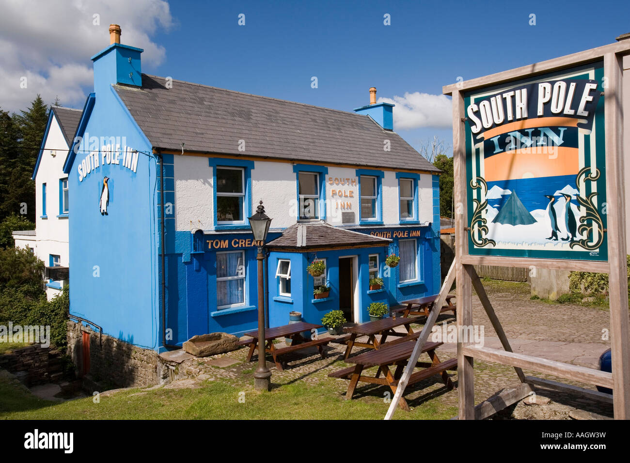 Péninsule de Dingle Kerry Irlande Anascaul Pôle Sud Inn se souvenir explorer Tom Crean Banque D'Images