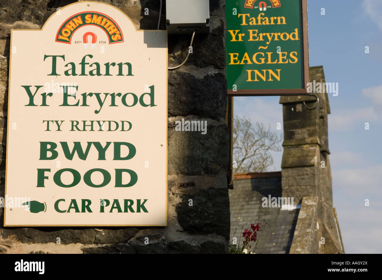 La taverne de l'Aigle / Eryrod Llanuwchllyn Tafarn an pub près de Bala Gwynedd North Wales UK Banque D'Images
