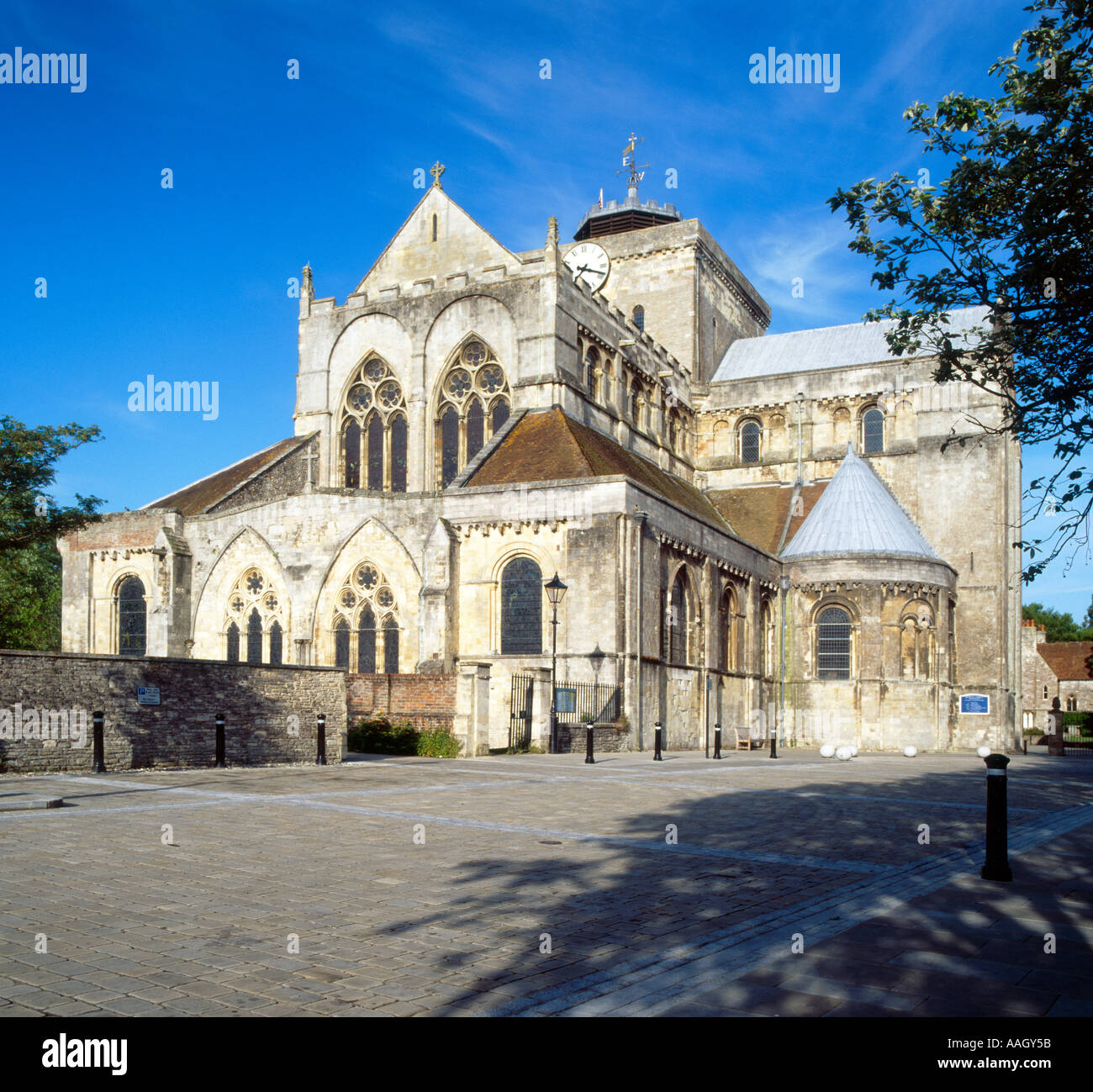 L'extrémité est de l'abbaye de Romsey Hampshire Angleterre Banque D'Images