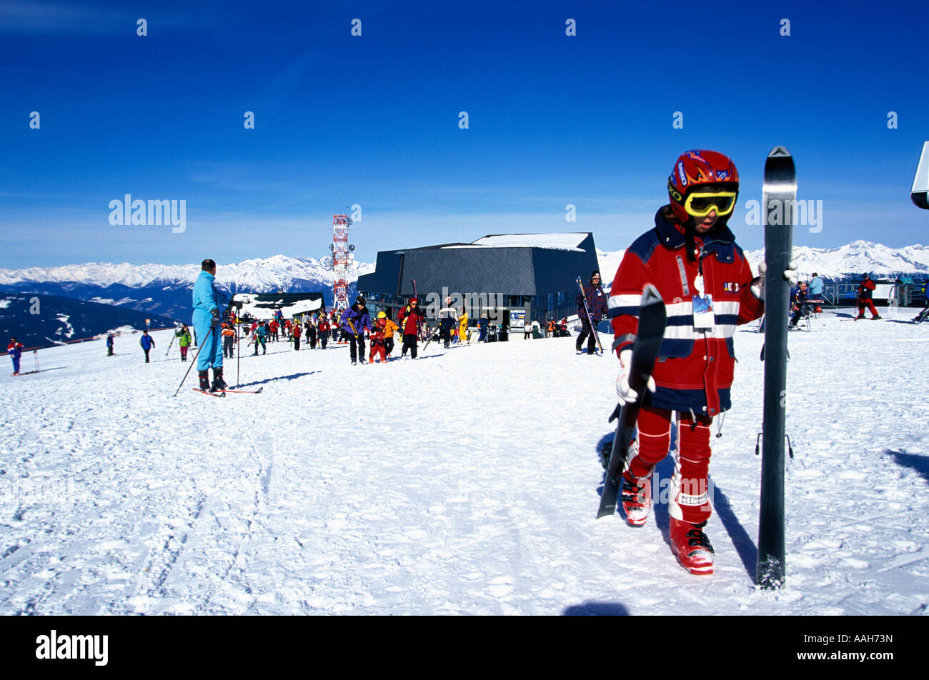 Plan de Corones Plan de Corones sommet Tyrol du Sud, Italie Banque D'Images