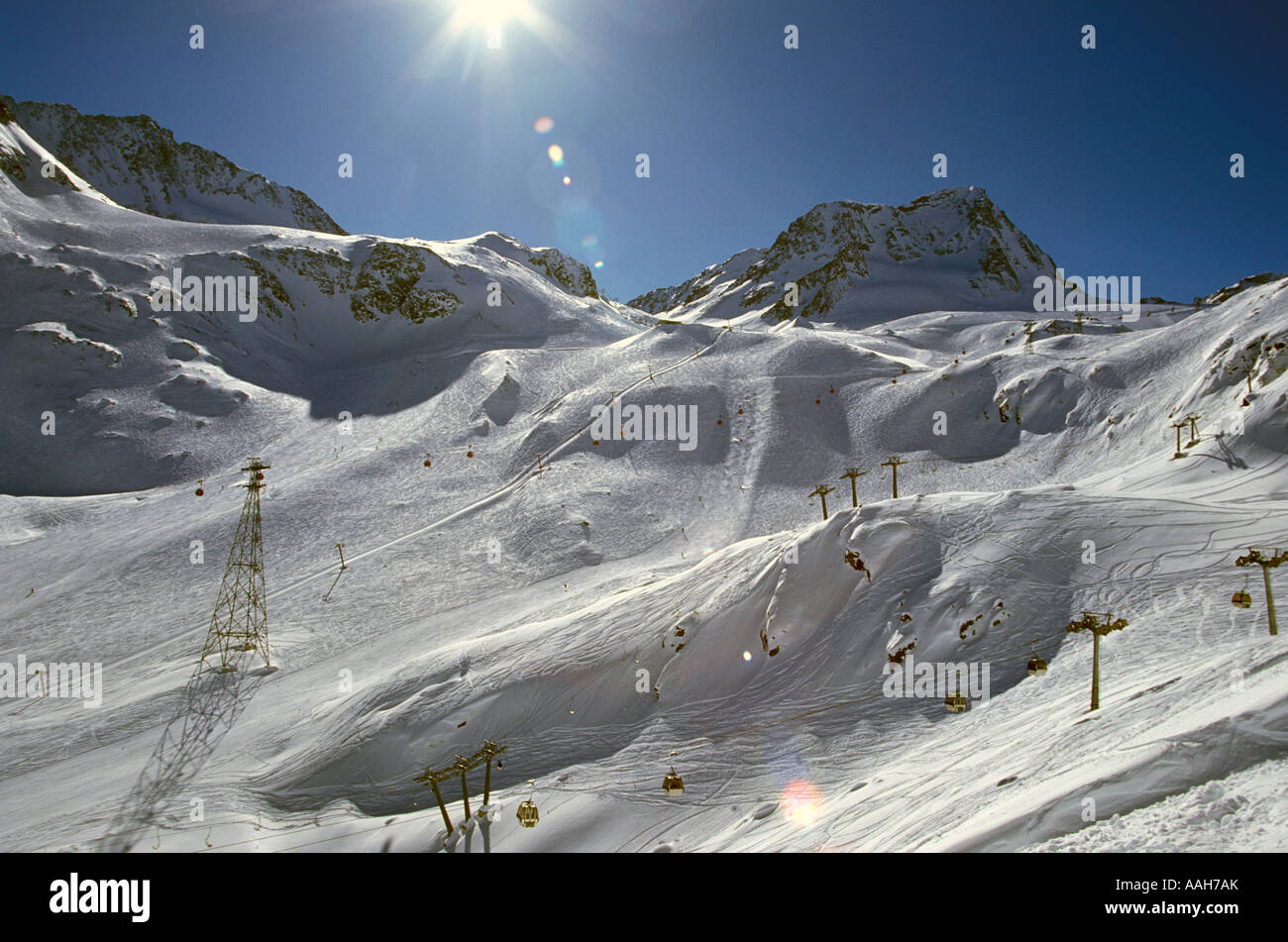 Pente St Anton Tyrol Autriche Banque D'Images