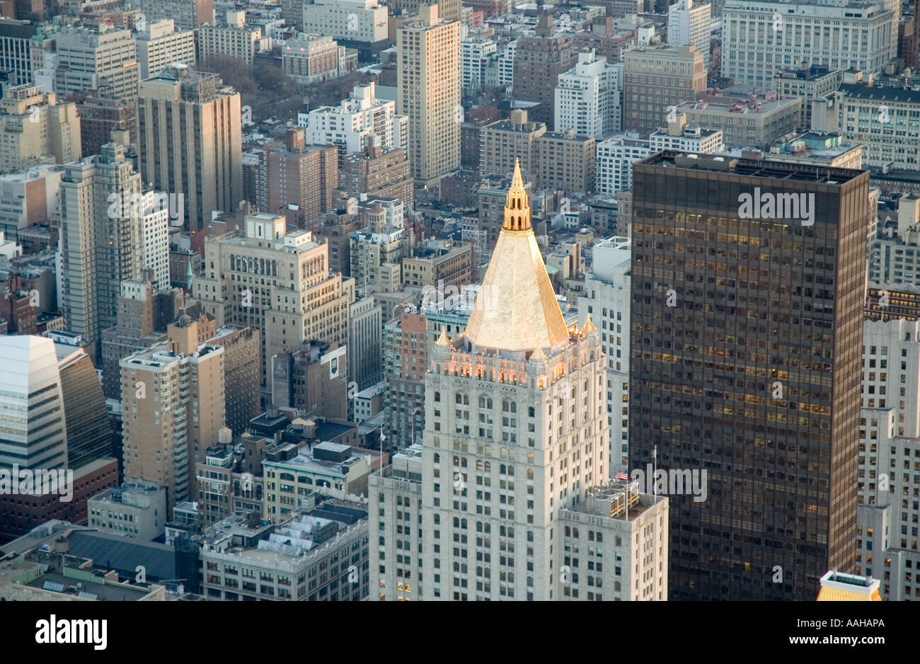 Vue de Manhattan depuis l'Empire State Building Banque D'Images