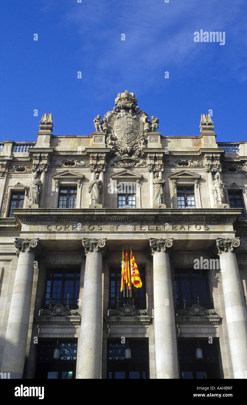 L'édifice du ministère téléphone à Barcelone Espagne Banque D'Images