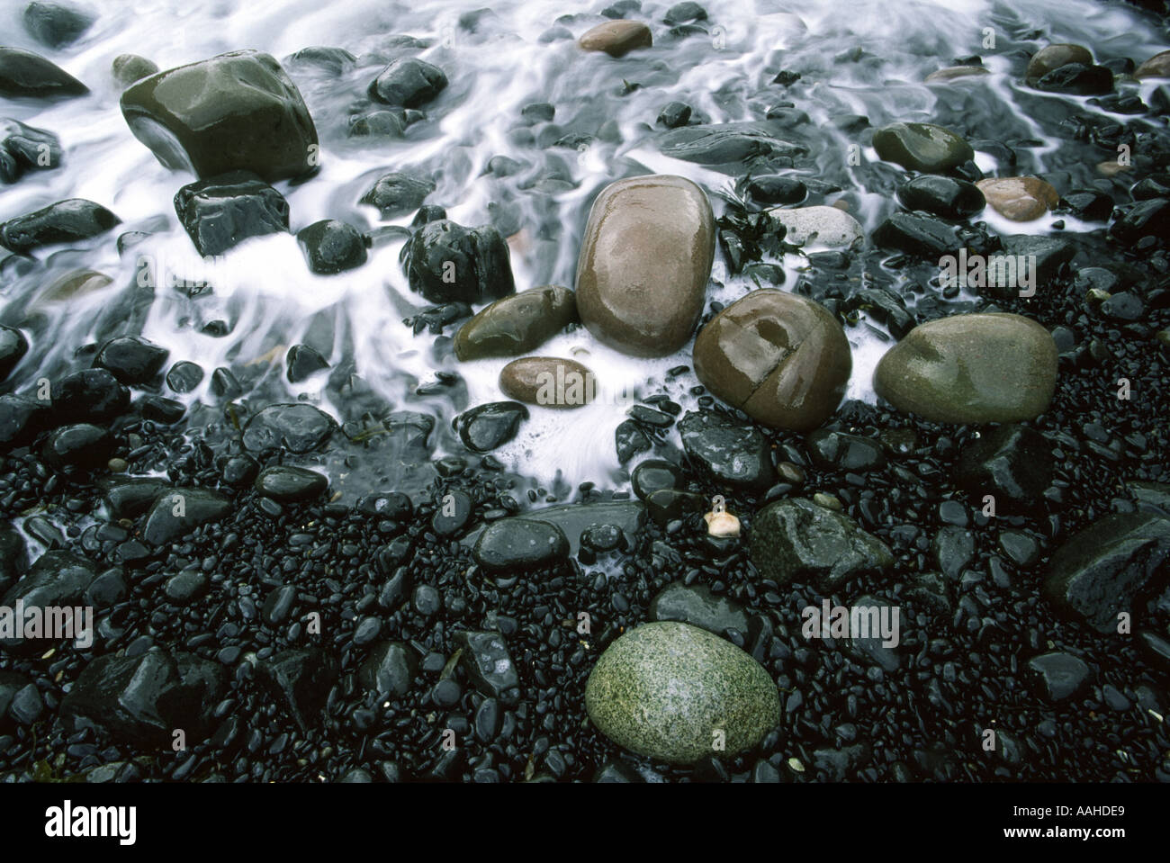 Receeding vague sur mer Ecosse Banque D'Images