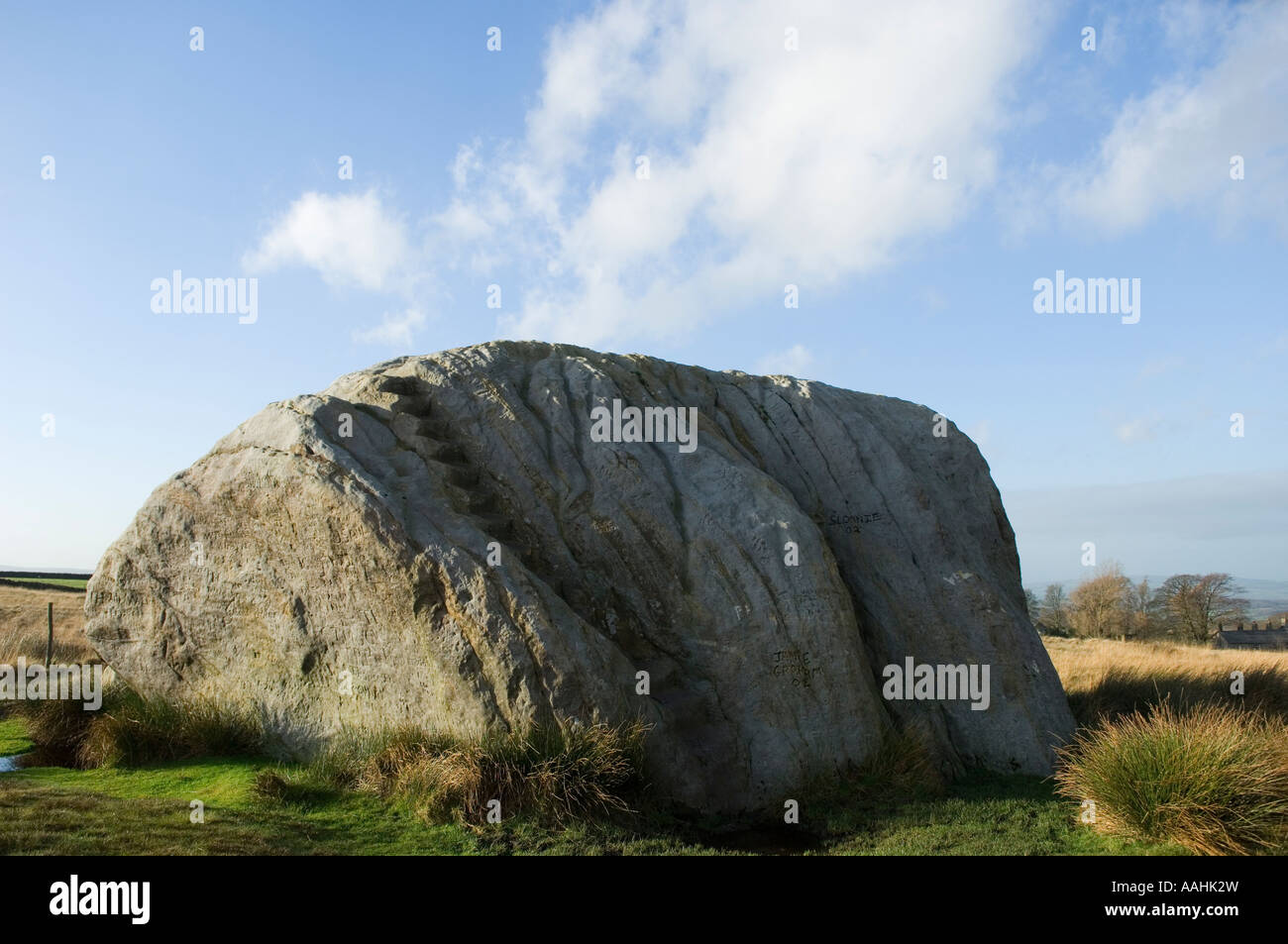 La grande pierre Fourstones Tatham Fells Lancashire England Banque D'Images