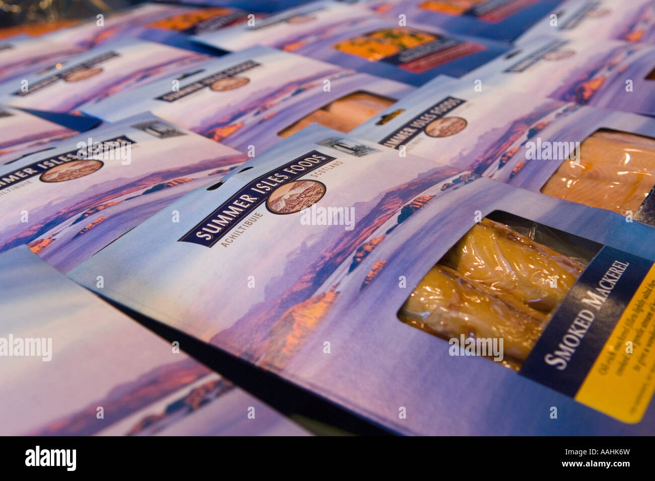 Le poisson fumé en vente dans le fumoir Achitibuie Ecosse Banque D'Images