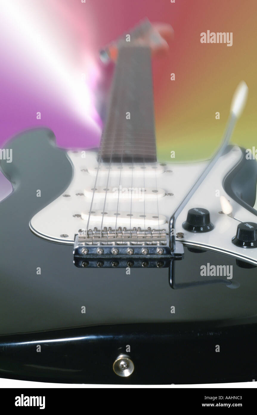 Guitare électrique Fender squire bullet Banque D'Images