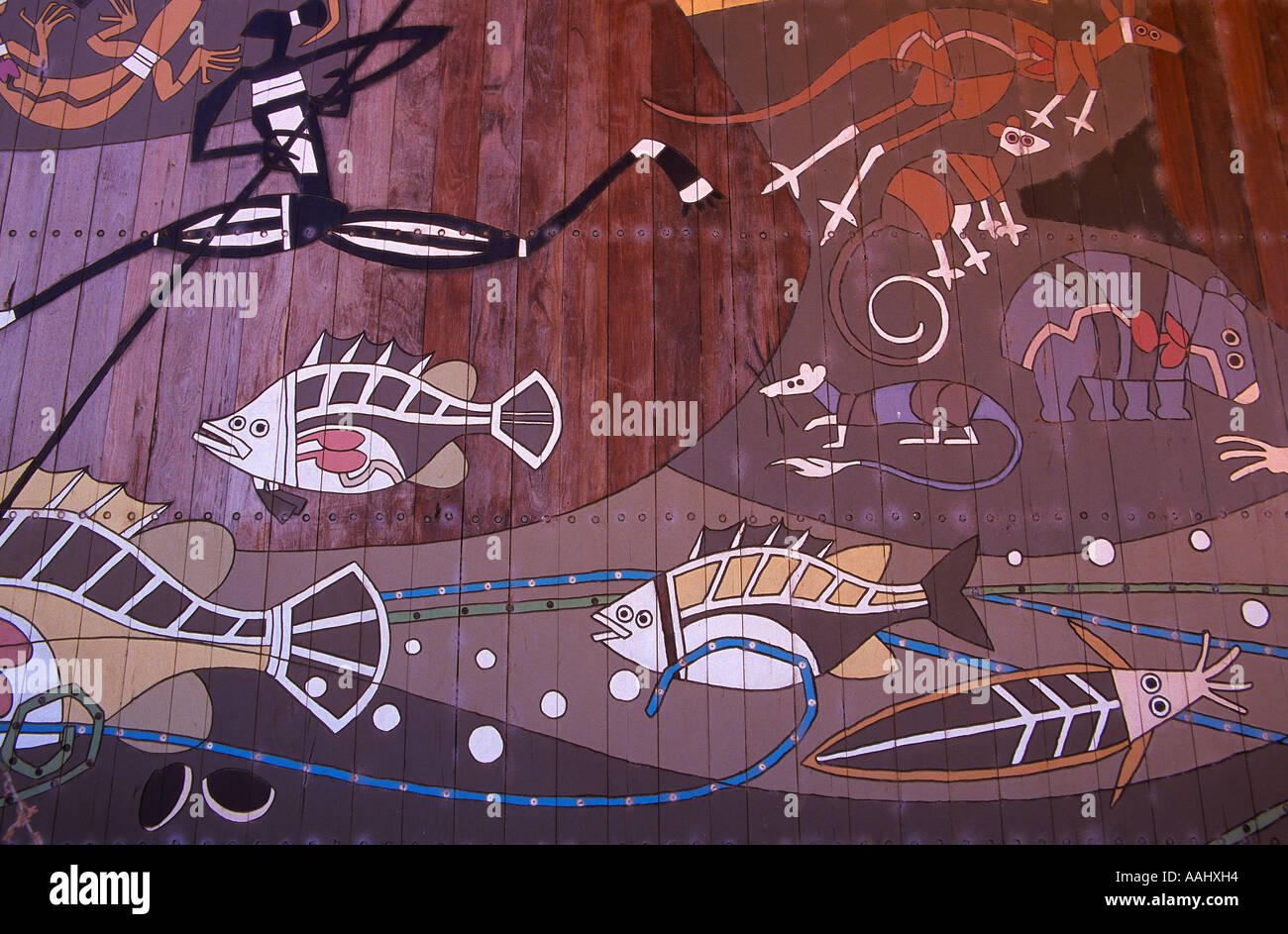 Murale autochtones l'Australie du Sud Banque D'Images